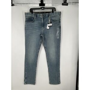 Eddie Bauer Voyager‎ Flex 2.0 Jeans Mens 40x36 Slim Fit Light Wash Blue Denim